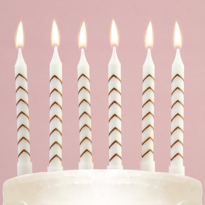 Свечи для торта «С Днем рождения», узоры, 6 шт.