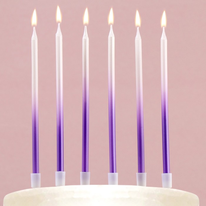 Свечи для торта «В твой особенный день», фиолетовые, 6 шт.