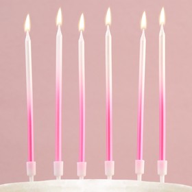 Свечи для торта «В твой особенный день», розовые, 6 шт.