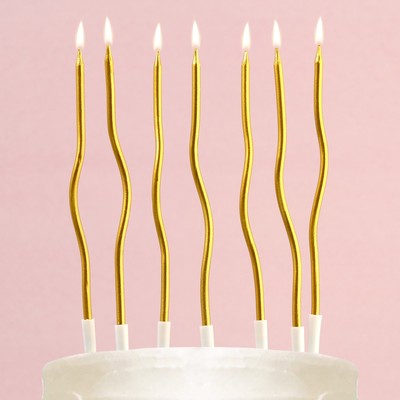 Свечи для торта «Для твоего праздника», золотые, 10 шт.