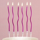 Свечи в торт "Для твоего праздника", фиолетовые, 10 шт. - фото 293334702