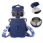 Термос детский «Панда», 480 мл, сохраняет тепло до 12 ч, нержавеющая сталь, синий - Фото 1