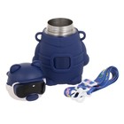 Термос детский «Панда», 480 мл, сохраняет тепло до 12 ч, нержавеющая сталь, синий - Фото 2