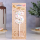 Свеча в торт «Воздушная», цифра 5, 5.5 см, белая - фото 115140130 Свеча в торт «Воздушная», цифра 5, 5.5 см, белая - фото 115140130