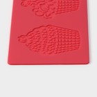 Коврик для айсинга Доляна «Пироженки», силикон, 37,5×8×0,1 см, цвет красный - фото 8736418