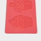 Коврик для айсинга Доляна «Пироженки», силикон, 37.5×8×0.1 см, красный - Фото 3