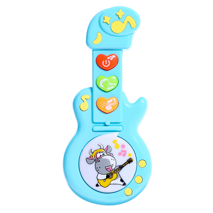 Игрушка музыкальная гитара «Коровка», звуковые эффекты, цвета МИКС - Фото 1