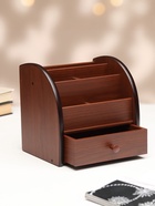 Органайзер 5 секций, с выдвижным ящиком 17×14×17 см - Фото 2