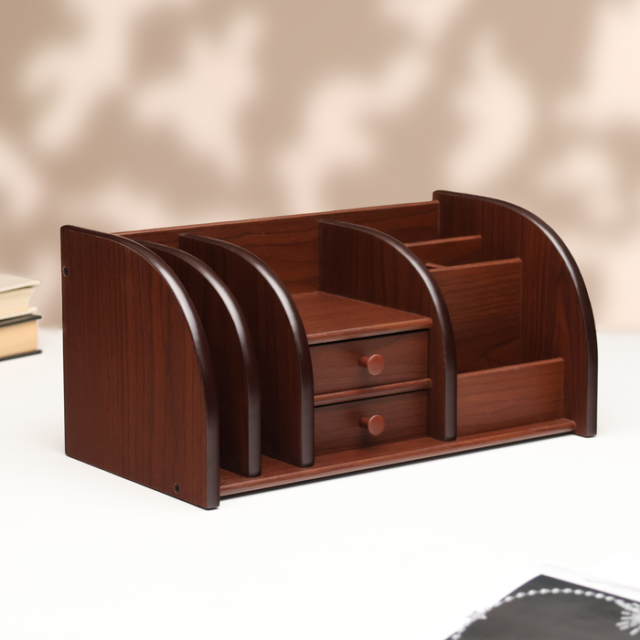 Органайзер 7 секций, с 2 выдвижными ящиками, 30×16×15 см - Фото 1