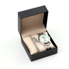 Мужской подарочный набор 2 в 1: наручные часы, браслет - фото 3399067