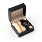 Мужской подарочный набор "Череп" 2 в 1: наручные часы, браслет - фото 320969804