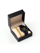 Мужской подарочный набор «Череп» 2 в 1: наручные часы, браслет, золотистый - Фото 2