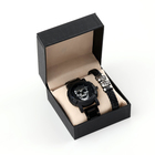 Мужской подарочный набор "Череп" 2 в 1: наручные часы, браслет - фото 293646931