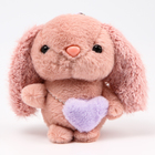 Мягкая игрушка «Зайка» на брелоке, 11 см, цвет тёмно-розовый - Фото 2