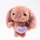 Мягкая игрушка «Зайка», 11 см, тёмно-розовая - Фото 5
