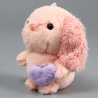 Мягкая игрушка «Зайка» на брелоке, 11 см, цвет светло-розовый - фото 321029622