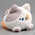 Мягкая игрушка «Котик-кругляш» на брелоке, 11 см, цвет бело-серый - Фото 4