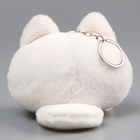 Мягкая игрушка «Котик-кругляш» на брелоке, 11 см, цвет бело-розовый - Фото 3