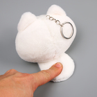 Мягкая игрушка «Котик-кругляш» на брелоке, 11 см, цвет бело-розовый - Фото 5