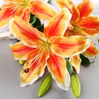 Цветы искусственные "Лилия галант" d-13 см 66 см, оранжево-жёлтый - фото 8736640