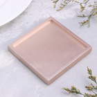 Подсвечник квадратный из гипса,10х1,5см,шампань (комплект 2 шт) - фото 23628056