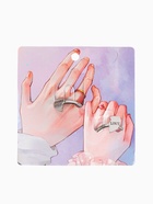 Кольца парные с надписью «Сердце», 2 шт. половинки, цвет серебро, 17 размер - Фото 6