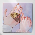 Кольца парные с надписью «Сердце», 2 шт. половинки, цвет золото, 17 размер - Фото 3