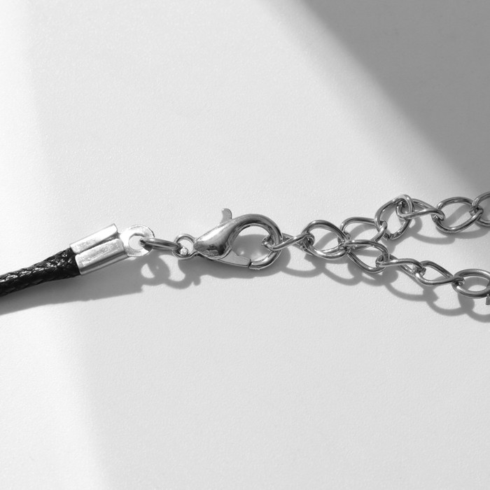Кулон мужской "Пуля" рельеф, цвет серебро на чёрном шнурке, 40 см