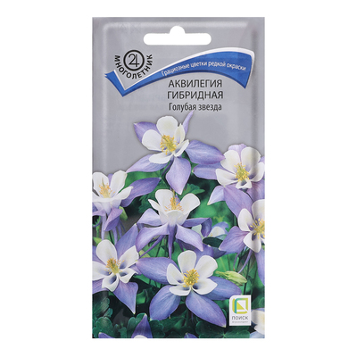 Семена цветов Аквилегия гибридная «Голубая звезда», 0.05 г