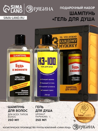 Подарочный набор «То, что нужно мужику»: гель для душа и шампунь для волос, 2×250 мл