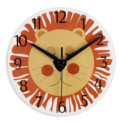 Часы настенные, интерьерные "Лёва", дискретный ход, d-23.5 см