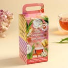 Набор «8 марта»: чай зелёный с жасмином 50 г., конфеты с начинкой 100 г. - фото 23586005