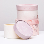 Набор шляпных коробок 3 в 1 "Цветы" , завальцованная, 16 х 10, 14 х 9, 13 х 8,5 см - фото 23608010