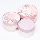 Набор шляпных коробок 3 в 1 "Цветы" , завальцованная, 16 х 10, 14 х 9, 13 х 8,5 см - фото 23608012