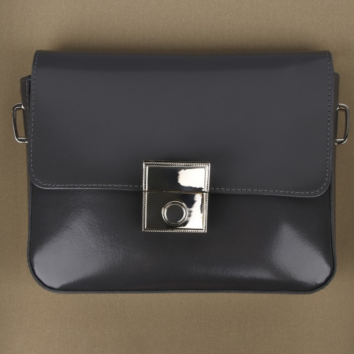 Застёжка для сумки, 4,3 × 4,7 см, цвет серебряный