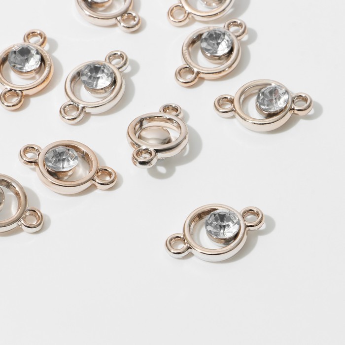 

Коннектор «Орбита» 2,4×1,5×0,7 см, (набор 10 шт.), цвет белый в золоте