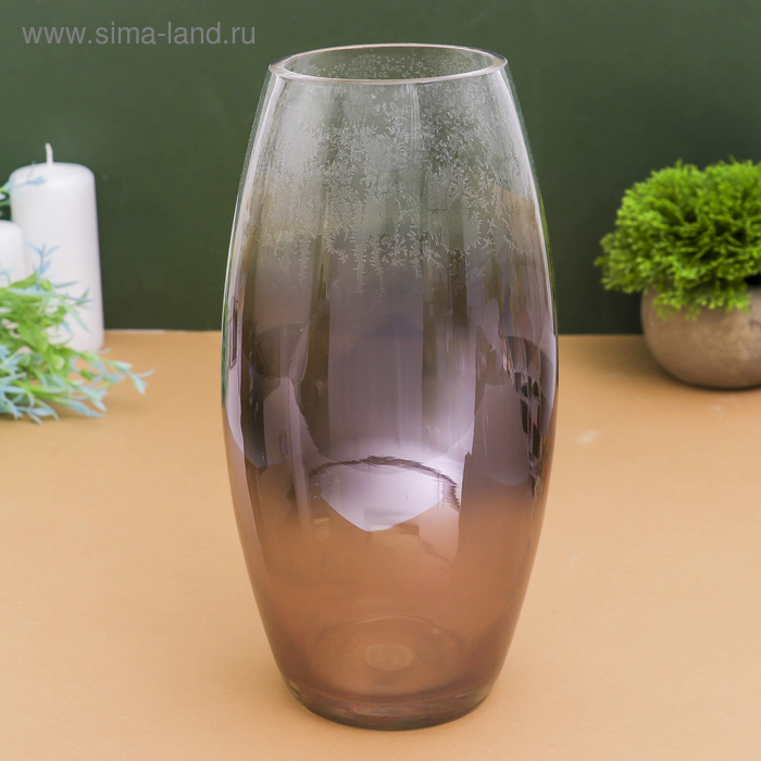 ваза стекло переливашка 25*12 см - Фото 1