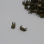 Нижний ограничитель для молнии, металлический, №5, 500±15 шт., антик - Фото 2