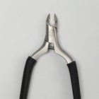 Кусачки педикюрные «Premium», скрытая пружина, 11,5 см, длина лезвия - 6 мм, цвет серебристый/чёрный - Фото 7