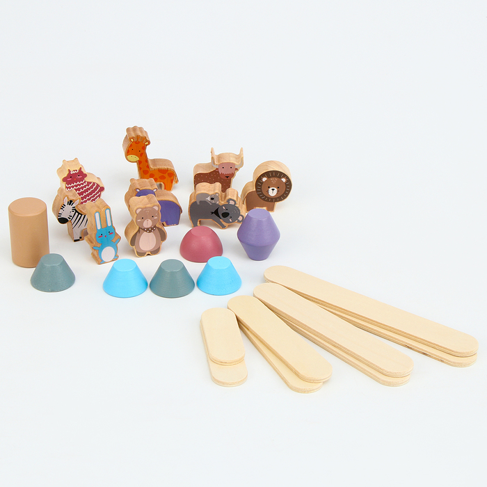 Деревянная развивающая игрушка балансир «Животный мир» 20,5 × 15,5 × 4,5см