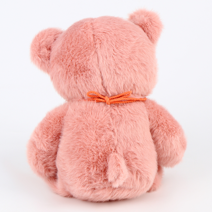 Мягкая игрушка «Медведь» с ожерельем, 20 см, цвет розовый