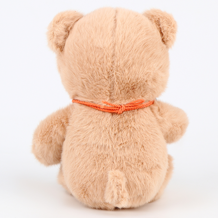 Мягкая игрушка «Медведь» с ожерельем, 20 см, цвет бежевый