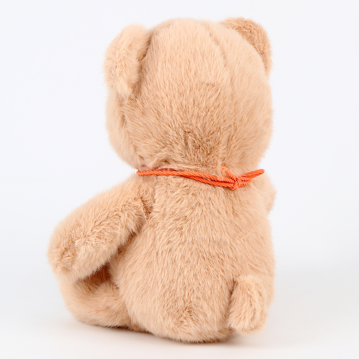 Мягкая игрушка «Медведь» с ожерельем, 20 см, цвет бежевый