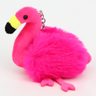 Мягкая игрушка «Фламинго» на брелоке, 10 см, цвет фуксия - Фото 2