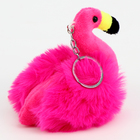 Мягкая игрушка «Фламинго» на брелоке, 10 см, цвет фуксия - Фото 4