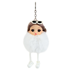 Мягкая игрушка «Куколка модница» на брелоке, 16 см, цвет белый - фото 8897484