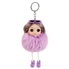 Мягкая игрушка «Куколка модница» на брелоке, 16 см, цвет фиолетовый - Фото 5