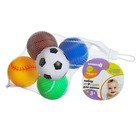 Резиновые мячики Крошка Я «Спорт», с пищалкой, в наборе 5 шт. - Фото 11