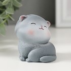 Сувенир полистоун "Довольный серый котик" 6х5,5х6,5 см - Фото 2