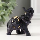 Сувенир полистоун "Сине-фиолетовый слон с попоной и золотом" 6,5х3,5х7 см - Фото 4